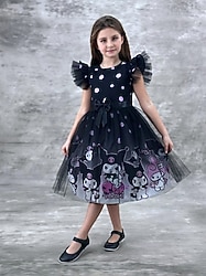 KUROMİ BASKILI ELBİSE