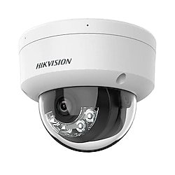 HIKVISION 4Mpix, 2,8mm Lens, H265+, Hybrid Light, 20Mt Gece Görüşü, PoE, Mikrofonlu Dome IP Kamera