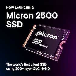 Micron 2500 NVMe™ SSD MTFDKBK512QGN-1BN1AABDA 512GB
