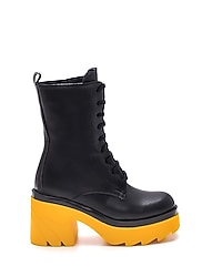 Derimod Siyah Sarı Chelsea Topuklu Bot - 37