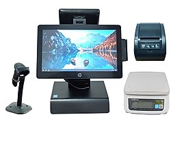 HP RP2 BARKOD SİSTEM DOKUNMATİK MANAV KASAP HIZLI SATIŞ SİSTEMİ
