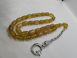 Beyaz Hareli Sıkma Kehribar