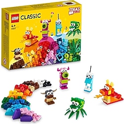 LEGO® Classic Yaratıcı Canavarlar 11017 - 4 Yaş ve Üzeri için 5 Canavar Mini Modeli İçeren Oyuncak , Sıfır