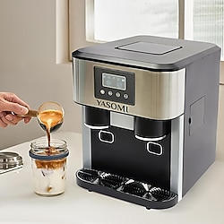 Yasomi Coolmaster ZBS15 3in1 Küp & Kırılmış Buz, Soğuk Su LCD Dokunmatik Inox Gövde 2l Tanklı Buz Makinesi