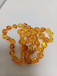 Damla kehribar kolye 60 cm 15 gram