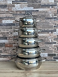 Arow Artemis 10 parça Lüks Çelik Tencere Seti