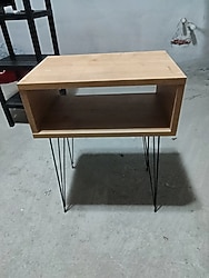 Ahşap Küp Raflı Sehpa