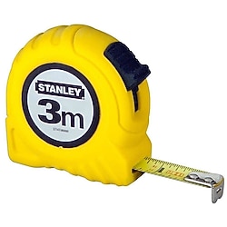 Stanley 1/30/487 Şerit metre Sarı/siyah 1 adet St130487 3 metre x 12,5 mm, Sıfır