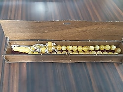 Orjinal Fosilli Kaya Damla Kehribar