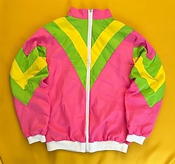 Rare Vintage 80s/90s Neon Yağmurluk. Bu ceket tam bir zaman makinesi!