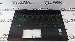 HP PAVİLİON 15-CX (ÜST KASA+KLAVYE) SİYAH YEŞİL