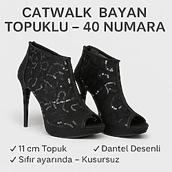 👠 #Catwalk #Bayan #Topuklu #Ayakkabı  🔹 Numara: 40  🔹 Topuk Boyu: 11 cm  🔹 Desen: #Dantel desenli, şık ve #zarif tas
