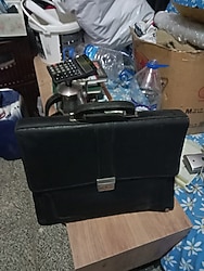 Hakiki deri evrak çantası