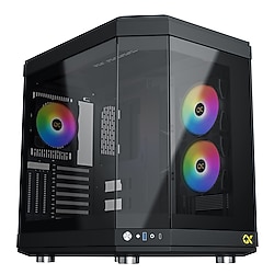 Xigmatek EN41938 CUBI Siyah Type-C+3 Yön Temperli Cam 6x12cm ARGB E-ATX Exclusive Gaming Oyuncu Kasası