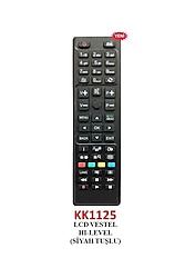 Swat VESTEL Hı-level Siyah Tuşlu Kısa Lcd Led Tv Kumandası Kk1125-y