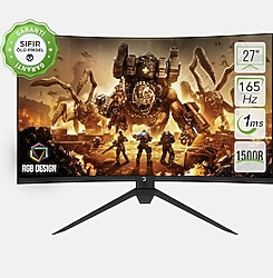 Gamepower Intense X20 27" 1 ms Full HD Curved 165 Hz Oyuncu Monitör tertemiz 18 aylık pakette cihaz
