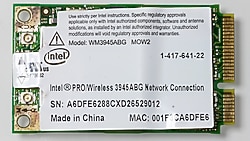 İntel Pro Wireless wm3945abg Model Wifi Kartı - Wireless Kart - Kablosuz Alıcı