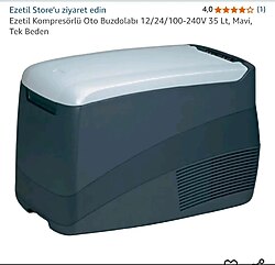 Ezetil Kompresörlü Oto Buzdolabı 12/24/100-240V 35 Lt, Mavi, Tek Beden