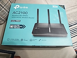 TP-Link Archer VR600, AC2100 Mbps Kablosuz Dual-Band Fiber Destekli VDSL/ADSL Modem Router, 4 Gigabit LAN Portları + 1 U