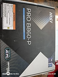 Msı MB Pro B860-P Soket 1851 Ddr5 8600MHZ(OC) 3xm.2 1x Tb4 HDMI Dısplay 5g Lan Atx