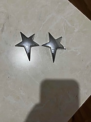 2 adet krom dekoratif yıldız obje