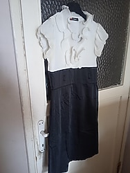 Nominal Siyah-Beyaz Kadın Elbise