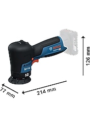 Bosch GPX 12V-77 Köşeli Polisaj Makinesi SOLO (Akü ve şarj cihazı dahil değildir)
