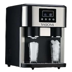 Yasomi Coolmaster ZBS15 3in1 Küp & Kırılmış Buz, Soğuk Su LCD Dokunmatik Inox Gövde 2l Tanklı Buz Makinesi