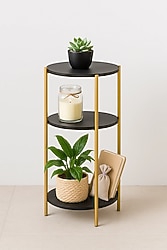 Dekoratif 3 Katlı Çiçeklik, Organizer, Sehpa, Havluluk