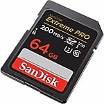 SanDisk Extreme Pro 64GB 200/90MB/s SDXC V30 UHS-I U3 Hafıza Kartı SDSDXXU-064G-GN4IN
