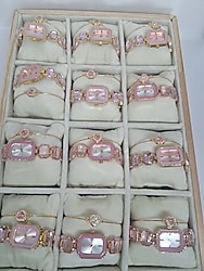 pembe payetli kadın saat