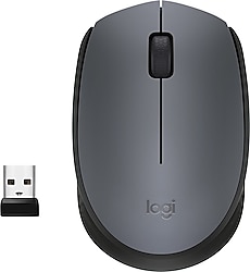 Sıfır Logitech M170 USB Alıcılı Kablosuz Mouse - Gri-siyah