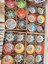 Renkli Bohem El Yapımı Seramik 6'lı tabaklar