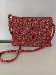 Örgü clutch çanta