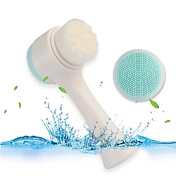Çift Taraflı Silikon ve Fırça Başlıklı Yüz Temizleme Fırçası