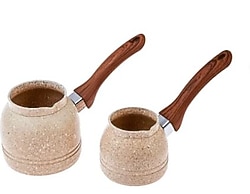 Karaca Woodstone Biogranit 2'li Cezve Seti