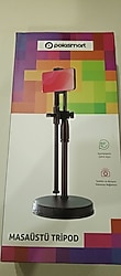 Polosmart PSM139 Masaüstü Tripod 360° Döner Telefon Tutucu Ring Light Uyumlu Siyah
