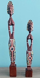 EL OYMASI AHŞAP 2'li AFRİKALI FİGÜR