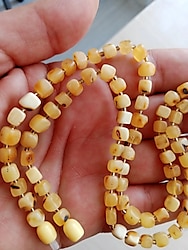 kehribar kare model kolye 12 gram 60 cm