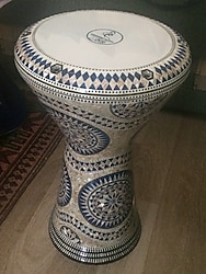 Gawharet El Fan Sedef İşlemeli Orijinal Mısır Darbukası