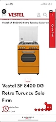 VESTEL TURUNCU SOLO FIRIN