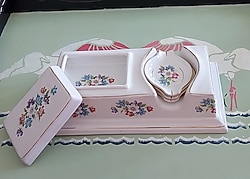 Antika porselen sigaralık takım