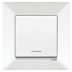 Viko Meridian Işıklı Lighter Anahtar Beyaz