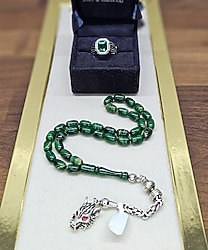 İTHAL GALALİT TESBİH VE YÜZÜK SET