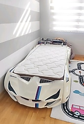 SETAY MERCEDES FULL LEDLİ SESLİ ve IŞIKLI Rüzgarlıklı Tek Kişilik Çocuk Yarış Arabalı Yatak İKEA ÇİLEK LAJİVERT WELTEM