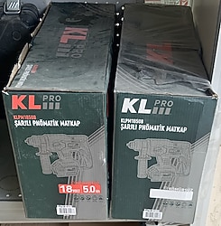 KL Pro KLPM18BH-50 18V/5.0 Ah 2.8j Kömürsüz Çift Akülü Pnömatik Matkap Kırıcı / Delici
