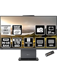 Lenovo Thinkcentre Neo 50A Gen 5 Intel Core I7 13620H 96GB 4tb SSD 27" Fhd W11H All In One Bilgisayar