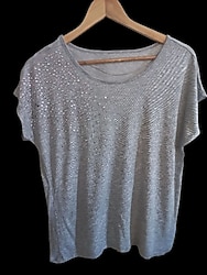 Parlak Taşlı Bayan Tshirt