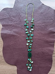 yeşil akik taşı kolye