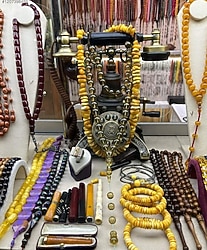 Tesbih, kolye, bileklik, gümüş Antika